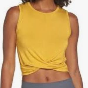 ALO YOGA Cover Tank, Mustard Yellow, Medium